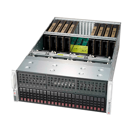 Новый Сервер SuperServer 6049GP-TRT noCPU X11DPG-21-PCIE-P 24хDDR4 softRaid IPMI 4х2000W PSU Ethernet 2х10Gb/s 24х3,5" FCLGA3647